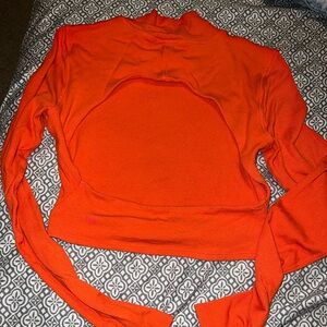 Lululemon Athletica LA Open Back Mock Neck Long Sleeve